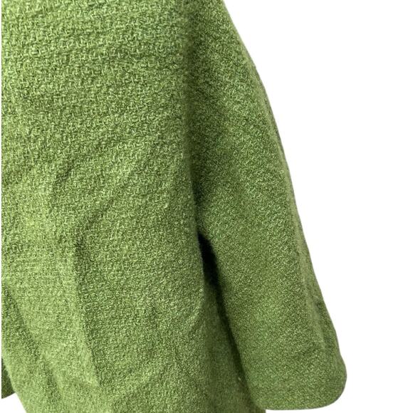 Vintage 1960s Green Wool Boucle Double Breasted Coat MINT Jackie O Chic Womens M - Picture 10 of 15